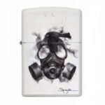 Encendedor Zippo Blanco Mate (Máscara de gas)