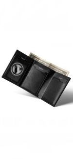 BILLETERA VULKIT CON PORTAMONEDAS Side - Pop Up Edición Alpha Človek (Negro) - Imagen 11