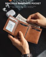 BILLETERA VULKIT CON PORTAMONEDAS Side - Pop Up Edición Alpha Človek (Café) - Imagen 3