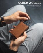 BILLETERA VULKIT CON PORTAMONEDAS Side - Pop Up Edición Alpha Človek (Café) - Imagen 5