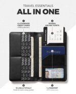 PORTA PASAPORTE PLEGABLE (Negro) - Imagen 2