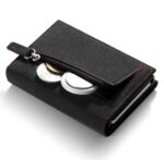 BILLETERA VULKIT CON PORTAMONEDAS SIDE - POP UP (CUERO DE ALCANTARA - GRIS OSCURO) - Imagen 10