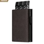 BILLETERA VULKIT CON PORTAMONEDAS SIDE - POP UP(CUERO DE ALCANTARA - CAFÉ)