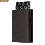 BILLETERA VULKIT CON PORTAMONEDAS SIDE - POP UP(CUERO DE ALCANTARA - CAFÉ)