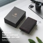 BILLETERA VULKIT CON PORTAMONEDAS (CUERO DE ALCANTARA - GRIS OSCURO) - Imagen 5