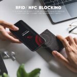 BILLETERA VULKIT CON PORTAMONEDAS (CUERO DE ALCANTARA - GRIS OSCURO) - Imagen 4