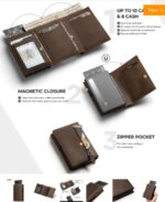 BILLETERA VULKIT CON PORTAMONEDAS SIDE - POP UP (CUERO CRAZY - HORSE - CAFÉ) - Imagen 4