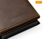 BILLETERA VULKIT CON PORTAMONEDAS SIDE - POP UP (CUERO CRAZY - HORSE - CAFÉ) - Imagen 11