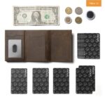 BILLETERA VULKIT CON PORTAMONEDAS SIDE - POP UP (CUERO CRAZY - HORSE - CAFÉ) - Imagen 2