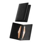 TARJETERO VULKIT - CUERO CRAZY HORSE (Negro)