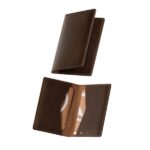 TARJETERO VULKIT - CUERO CRAZY HORSE (Café)