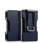 BILLETERA METÁLICA/CUERO CON CLIP PARA EFECTIVO (Navy)