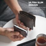 BILLETERA METÁLICA/CUERO CON CLIP PARA EFECTIVO (Espresso) - Imagen 3